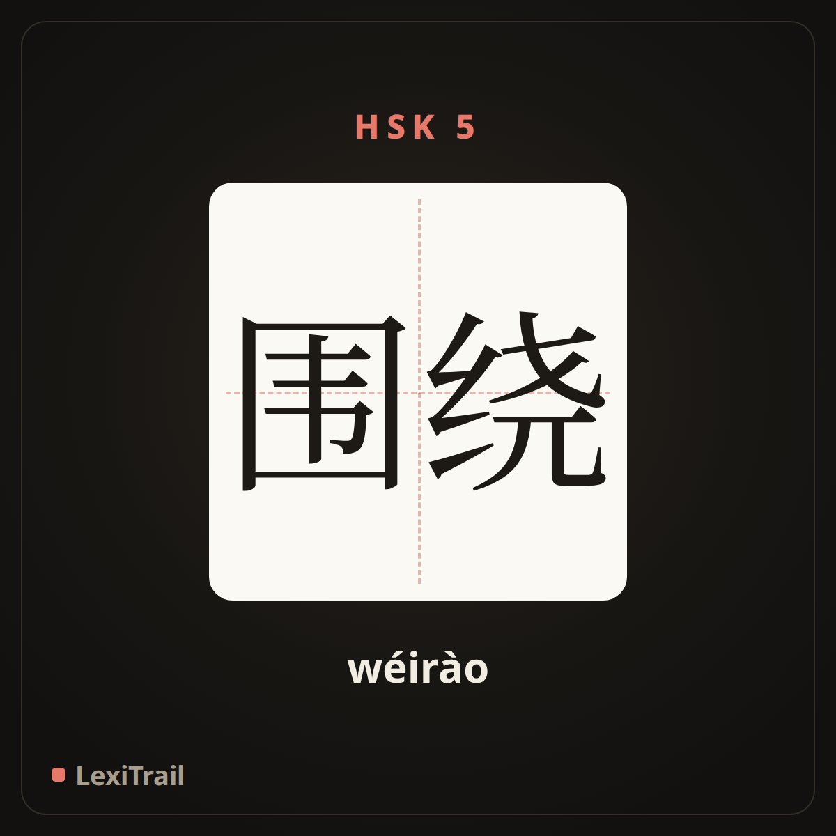 围绕 — the Chinese character for around (wéirào), stroke diagram