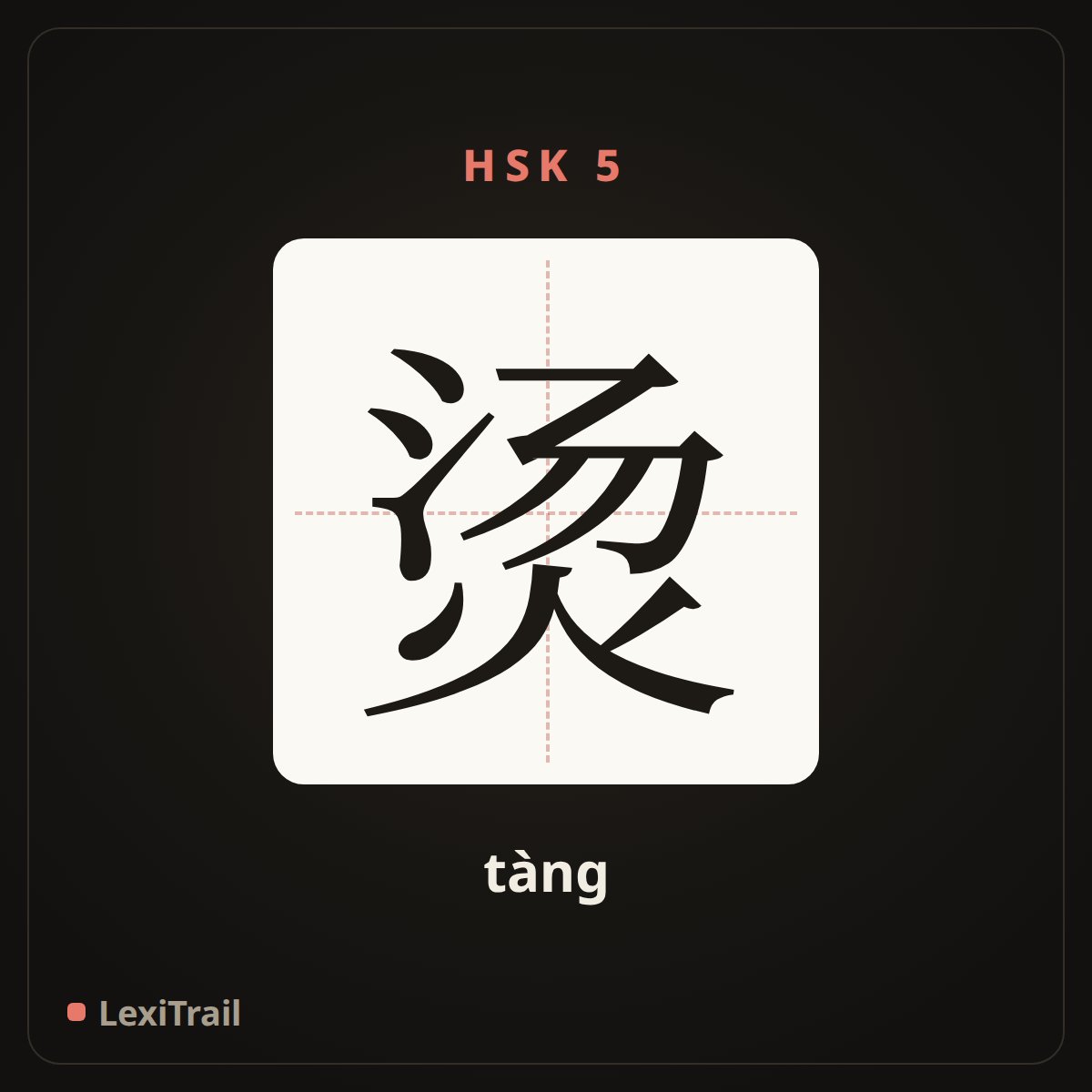 烫 — the Chinese character for Hot (tàng), stroke diagram