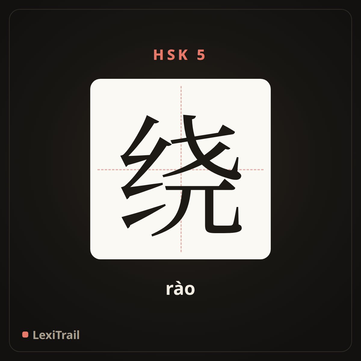 绕 — the Chinese character for Around (rào), stroke diagram
